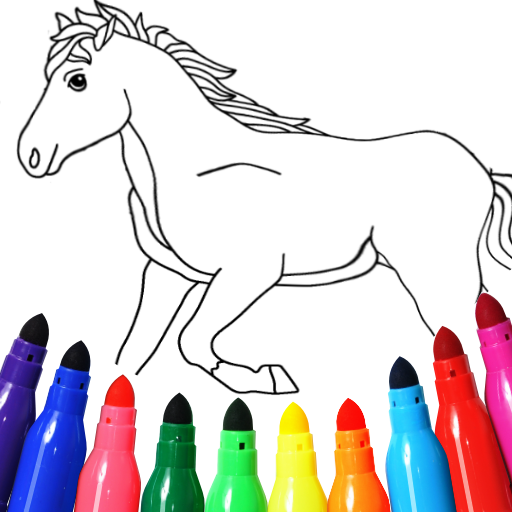 horse paint coloring pages